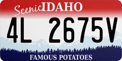 ID license plate 4L2675V