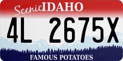 ID license plate 4L2675X