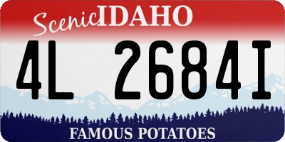 ID license plate 4L2684I