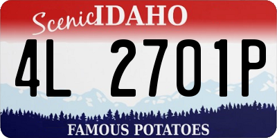 ID license plate 4L2701P