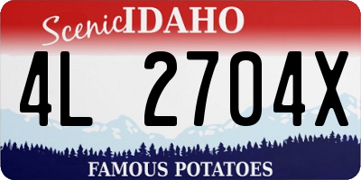 ID license plate 4L2704X