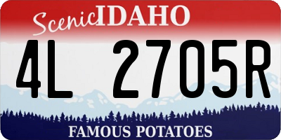ID license plate 4L2705R