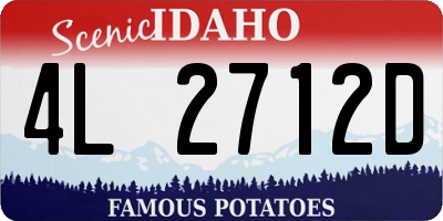 ID license plate 4L2712D