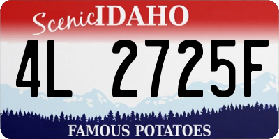 ID license plate 4L2725F