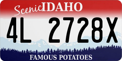 ID license plate 4L2728X