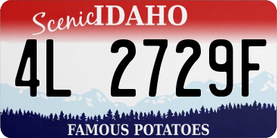 ID license plate 4L2729F