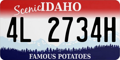 ID license plate 4L2734H
