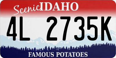 ID license plate 4L2735K