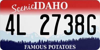 ID license plate 4L2738G