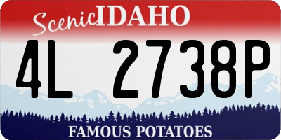 ID license plate 4L2738P