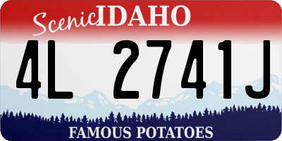 ID license plate 4L2741J