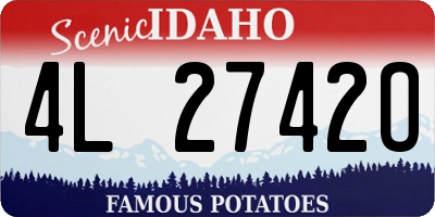 ID license plate 4L2742O