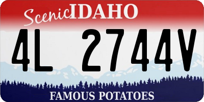 ID license plate 4L2744V