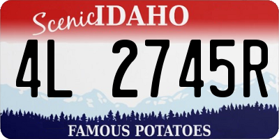ID license plate 4L2745R