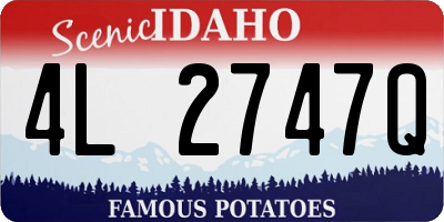 ID license plate 4L2747Q