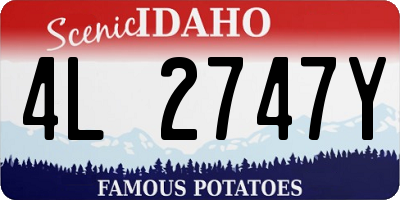 ID license plate 4L2747Y