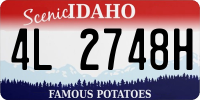 ID license plate 4L2748H