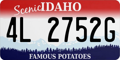 ID license plate 4L2752G
