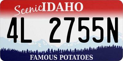 ID license plate 4L2755N