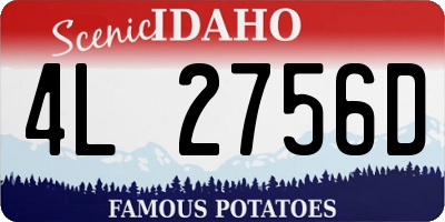 ID license plate 4L2756D