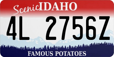 ID license plate 4L2756Z