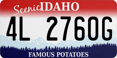 ID license plate 4L2760G
