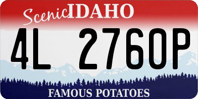 ID license plate 4L2760P
