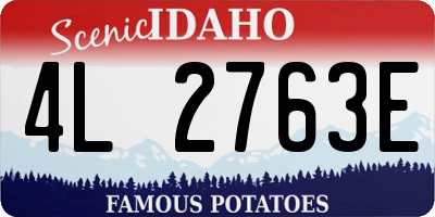 ID license plate 4L2763E