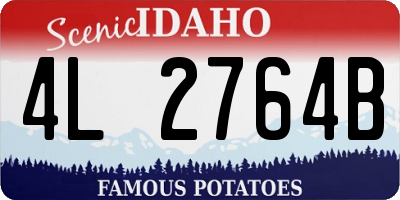 ID license plate 4L2764B