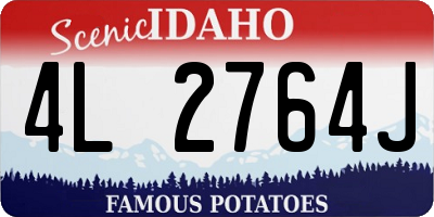 ID license plate 4L2764J