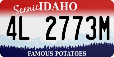 ID license plate 4L2773M