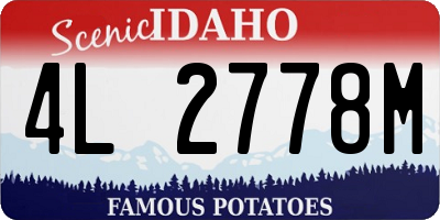 ID license plate 4L2778M