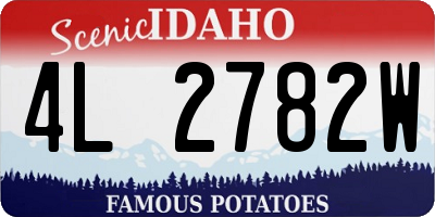 ID license plate 4L2782W