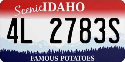 ID license plate 4L2783S