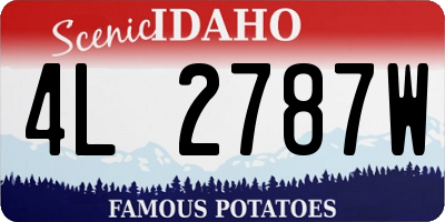 ID license plate 4L2787W