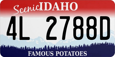 ID license plate 4L2788D