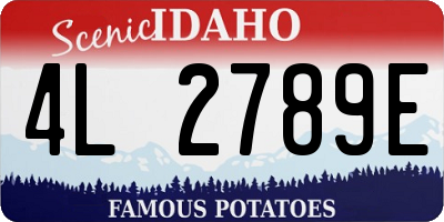 ID license plate 4L2789E