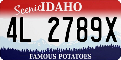 ID license plate 4L2789X