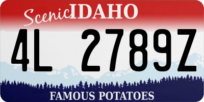 ID license plate 4L2789Z