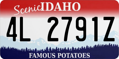 ID license plate 4L2791Z
