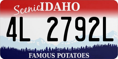 ID license plate 4L2792L