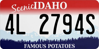 ID license plate 4L2794S