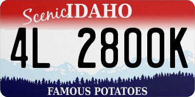 ID license plate 4L2800K