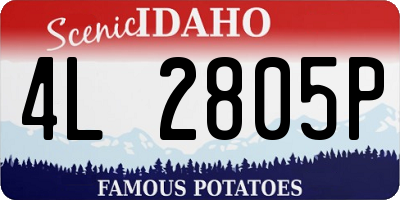 ID license plate 4L2805P