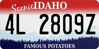 ID license plate 4L2809Z