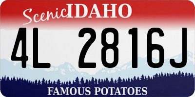 ID license plate 4L2816J