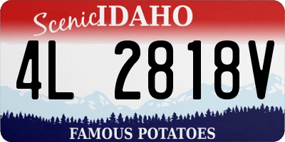 ID license plate 4L2818V