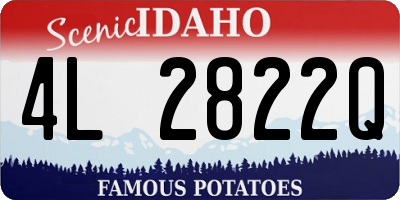 ID license plate 4L2822Q