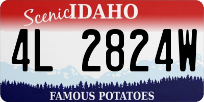 ID license plate 4L2824W