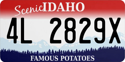 ID license plate 4L2829X